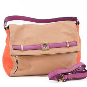 Kate Spade Colorblock Leather Shoulder Bag Colorful Crossbody